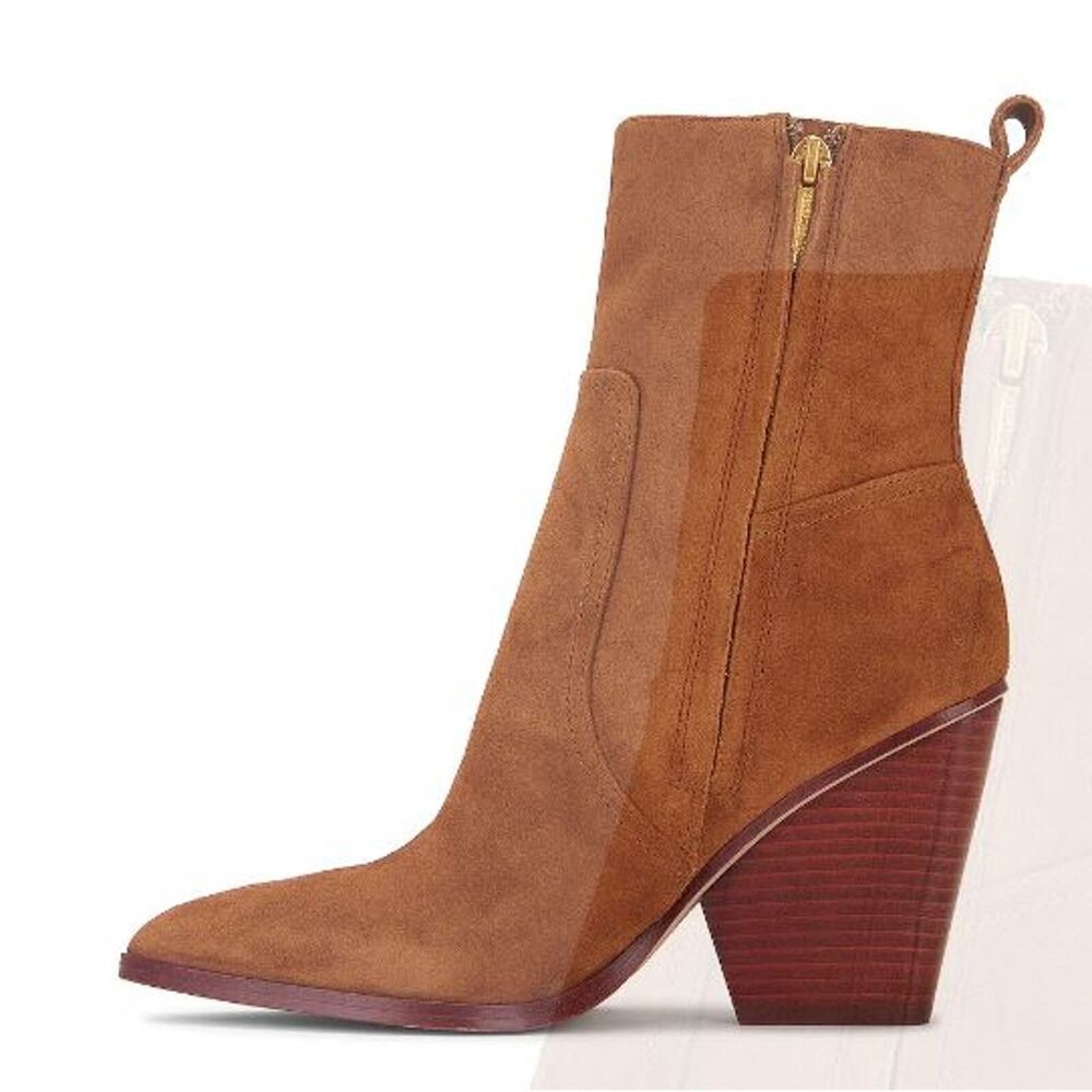 Veronica Beard Women's Logan Suede Booties Boots Hazelwood NIB 498 9.5 - Picture 5 of 16